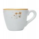 Xicara 90ml para café Com Pires Doce Encanto Amarelo Cerâmica 